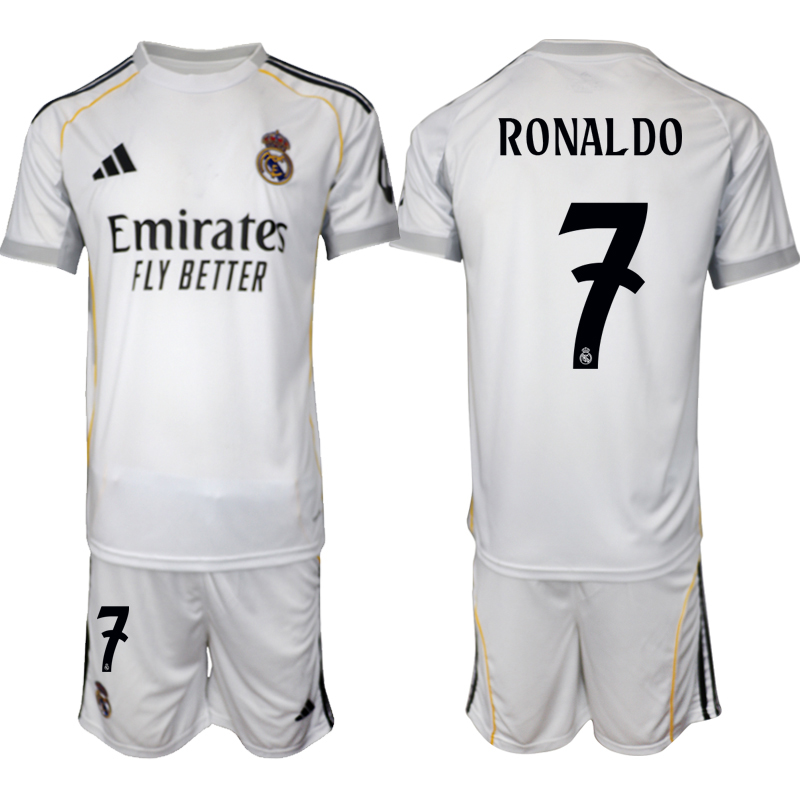 Men 2025-2026 Club Real Madrid home White #7 Soccer Jerseys